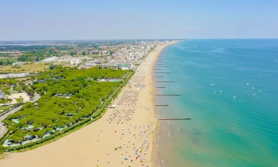 Veduta della spiaggia di Jesolo in Veneto