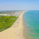 Veduta della spiaggia di Jesolo in Veneto