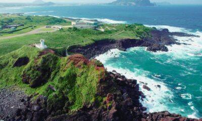 Vista dall'alto dell'isola di Jeju in Corea del Sud