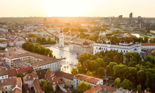 Panorama di Vilnius in Lituania