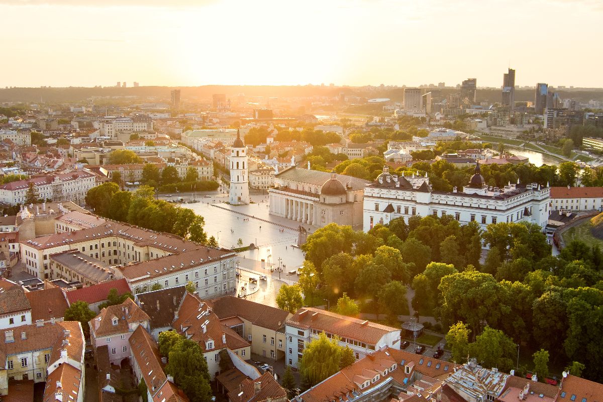 Panorama di Vilnius in Lituania