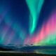 Panoramica di un cielo con l'Aurora Boreale