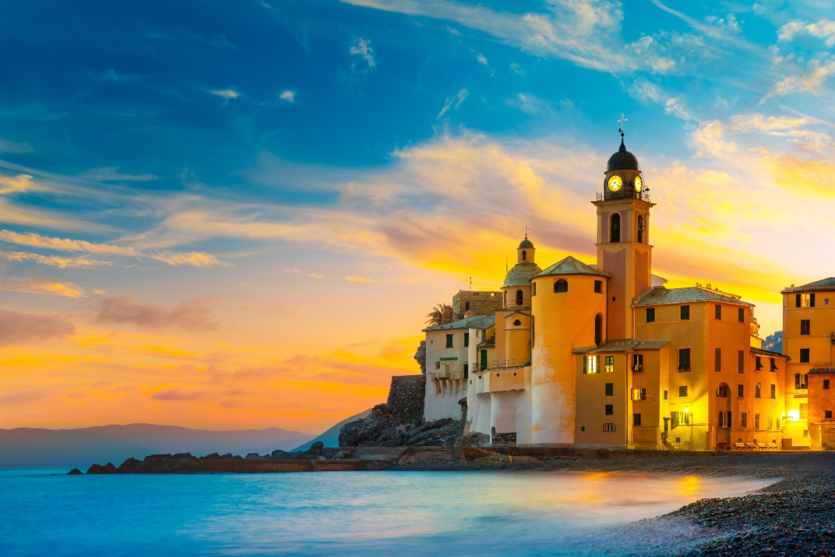 Foto del borgo di Camogli, in Liguria