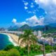 Panorama di Rio De Janeiro e della spiaggia di Copacabana, Brasile