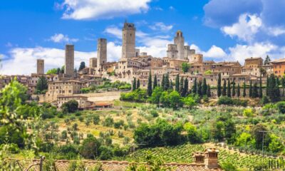 Veduta panoramica di San Gimignano con le sue torri medievali