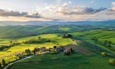 Panorama delle colline toscane sul far della sera