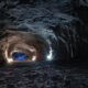 Vista di un cunicolo all'interno di una grotta