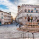 Vista di uno scorcio di piazza IV Novembre a Perugia