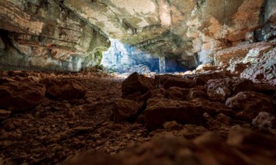 Veduta interna della grotta del Ciabattino, nei pressi di Verona