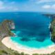 Panoramica della spiaggia di Kelingking, Indonesia